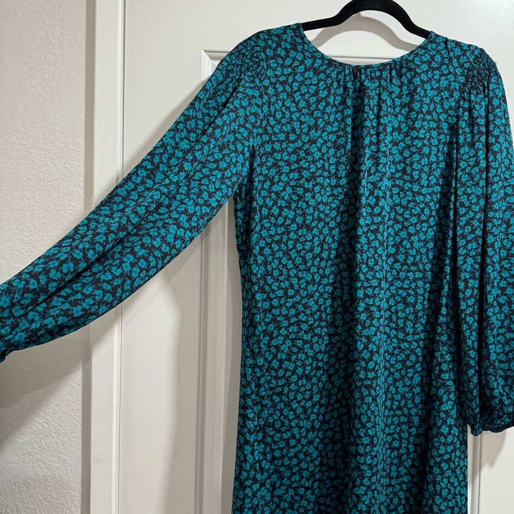 DKNY Teal Long Sleeve Dress